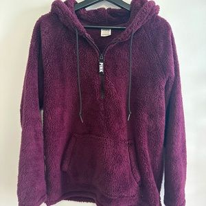 Victoria’s Secret Pink quarter zip hoodie purple
